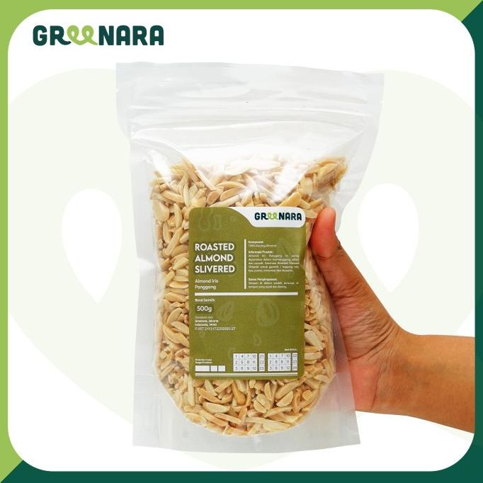 

Roasted Almond Slivered 500gr / Almond Cacah Stick Panggang 500 gram ghe01