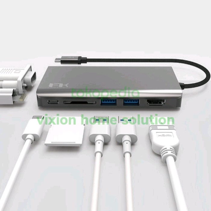 Terlaris Feeltek Portable 8 In 1 Usb C Hub Garansi Tam