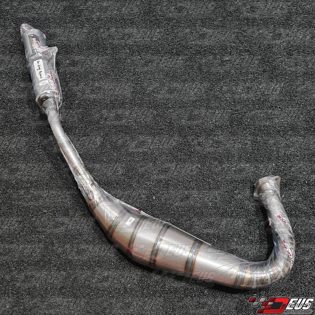 Knalpot AHAU RX King Bsport Plat Besi Ukuran Lingkar 35 / Kenalpot AHAU1 RXK RXS B Sport Stenlis Kol