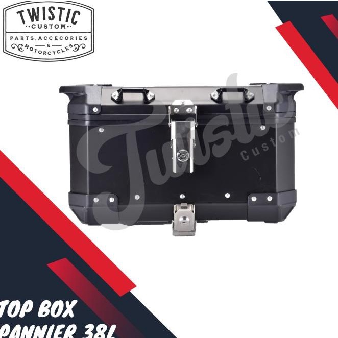 Top Box Pannier Aluminium 38L Motor Himalayan Versys Cb150X Adv Xmax