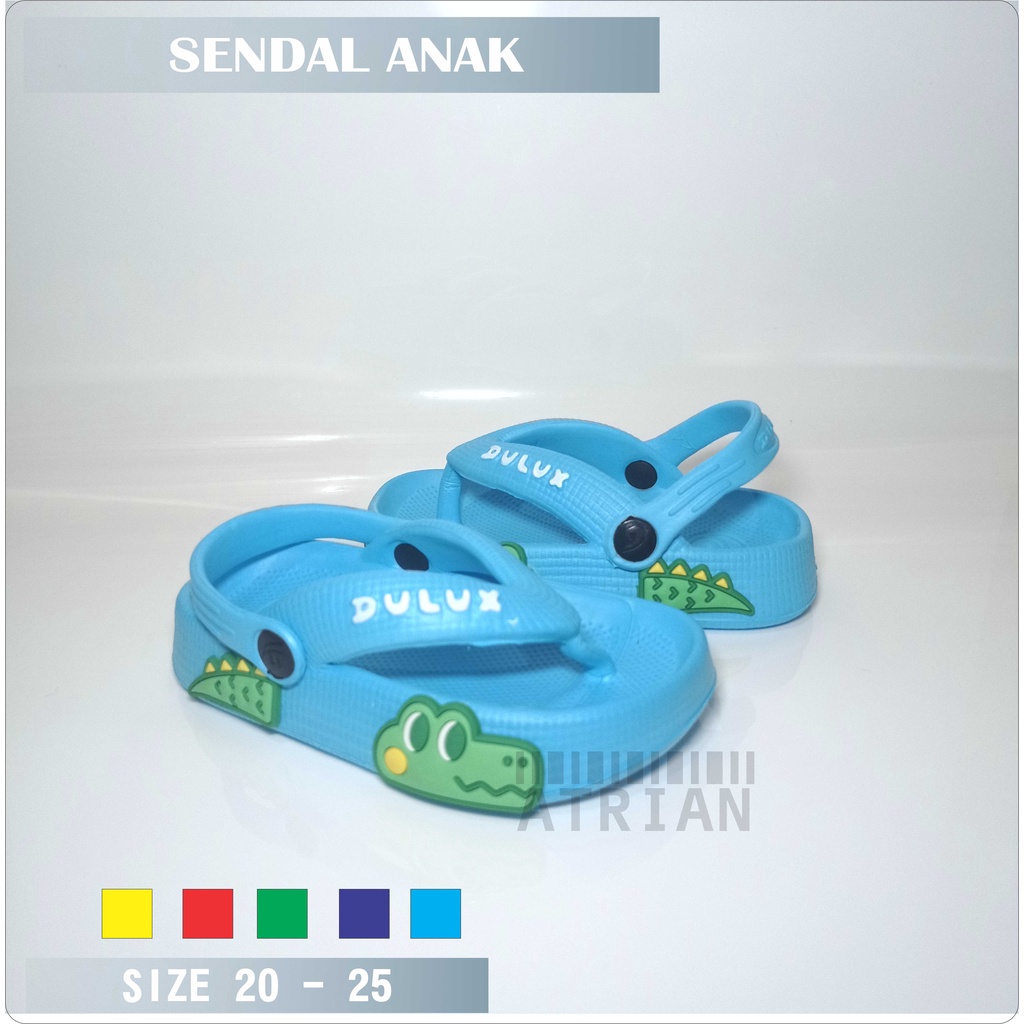 SENDAL TALI BELAKANG ANAK BARU / SENDAL TALI BELAKANG ANAK LAKI LAKI MOTIF BUAYA