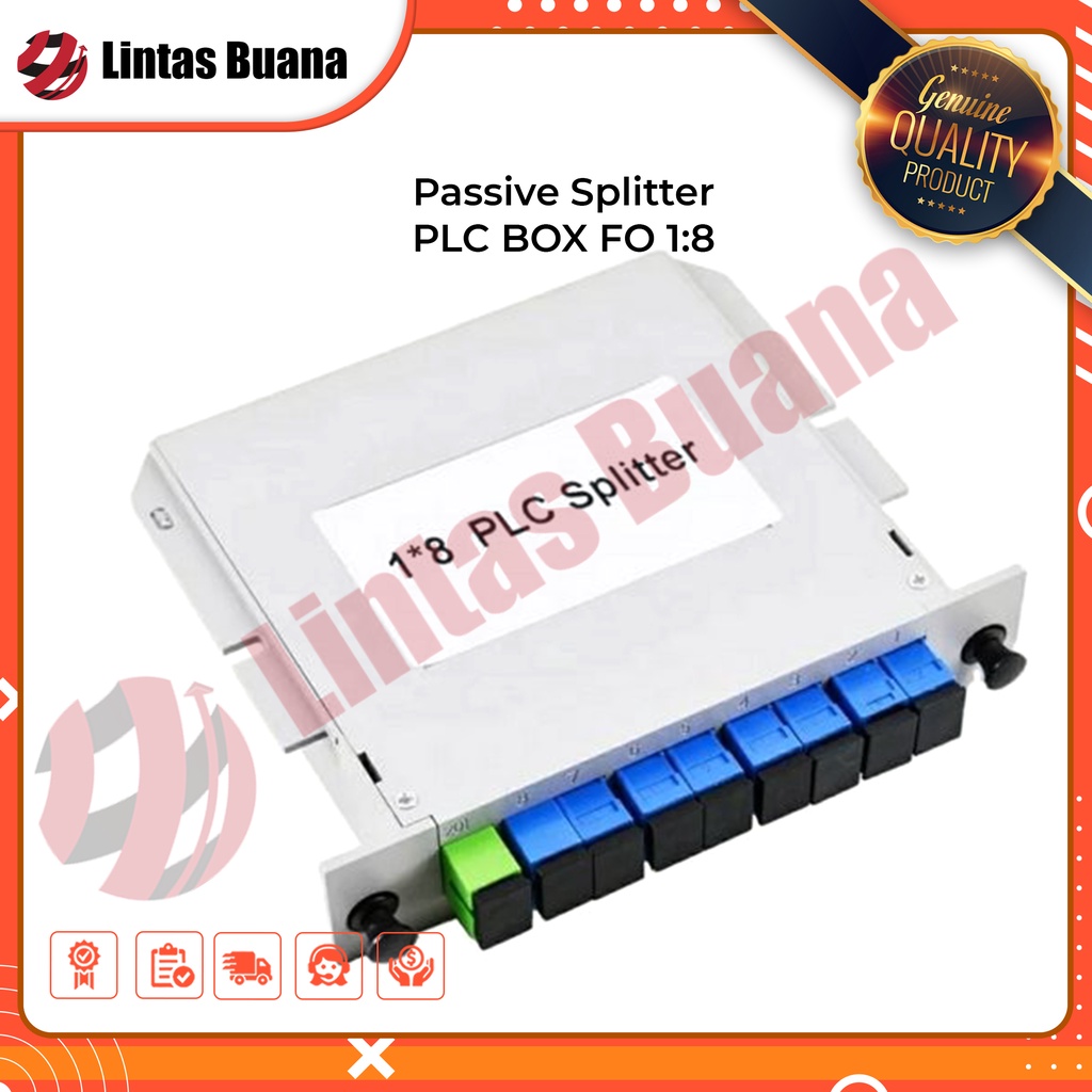 Passive Splitter PLC BOX FO 1:8 Pasif Spliter FO FTTH SC UPC
