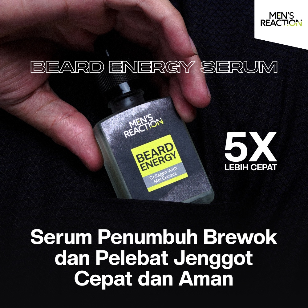 Beard Energy Serum - Serum Brewok By Mens Reaction Gratis Emas