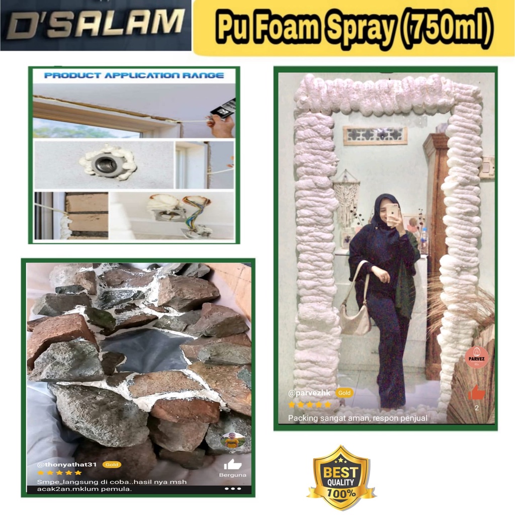 Pu foam sealant spray/ Polyurethane Foam LEM PEREKA CELAH LUBANG