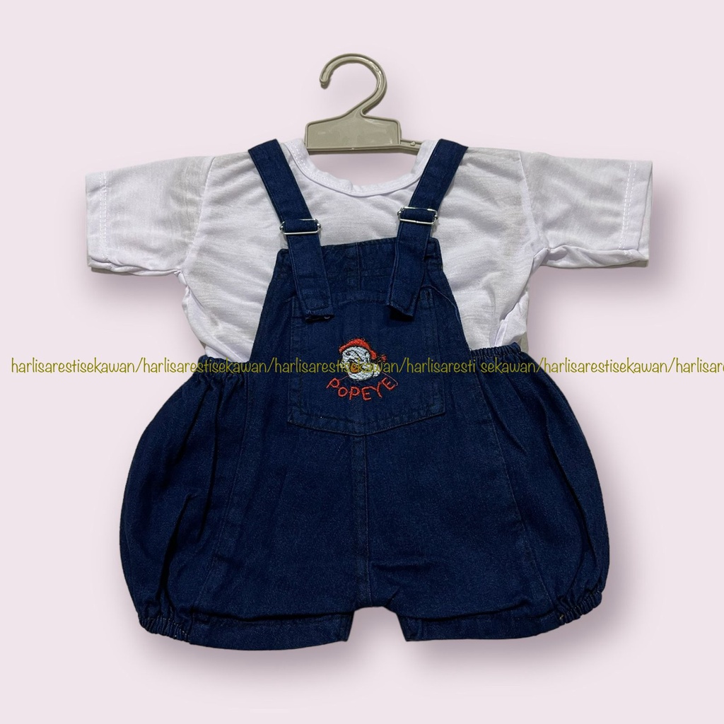 OVERALL CELANA BAJU KODOK JEANS ANAK 3-9 BULAN Jumpsuit Anak Jeans