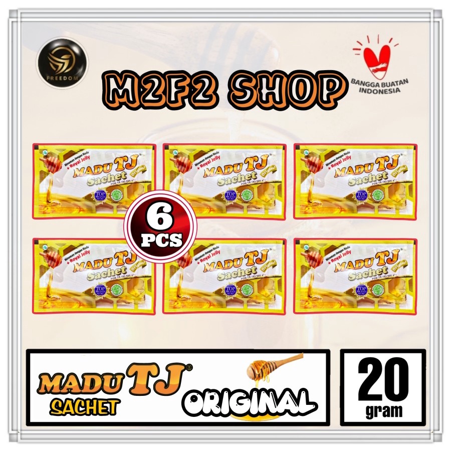 

Madu TJ Minuman Madu Asli Rasa Original Sachet - 20 gr (Kemasan 6 Pcs)