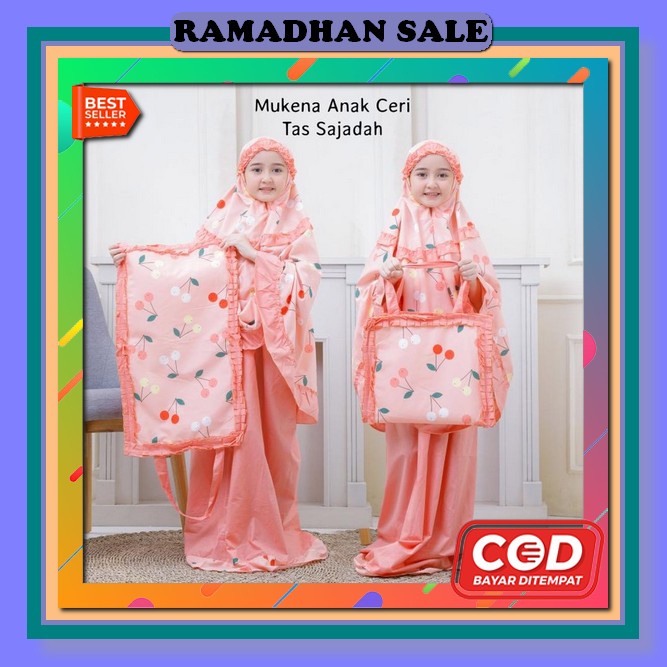 Mukena Anak Tahun Gracella Exclusive Full Bordir Katun Premium Terbaru Mukena Anak Katun Karakter Ce