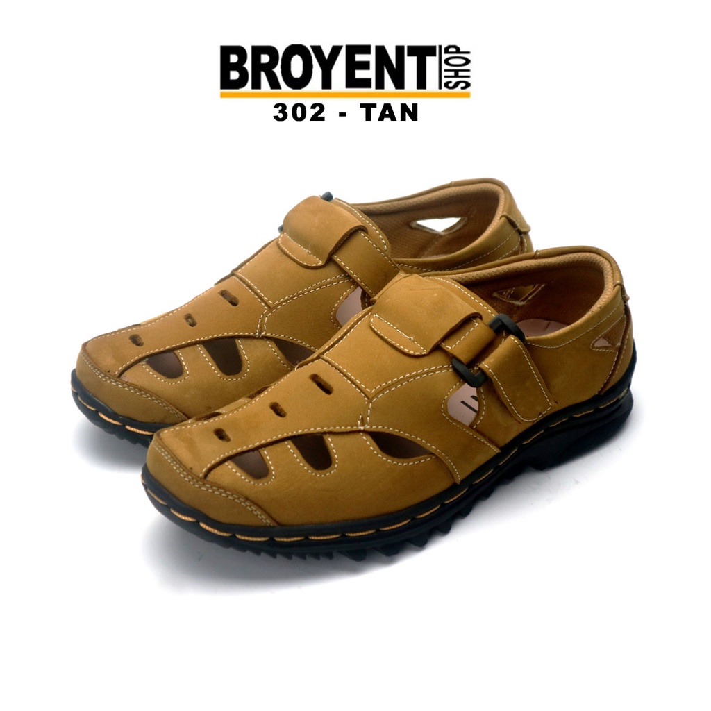 Sepatu Sandal Casual Pria Kulit Sapi Asli 302