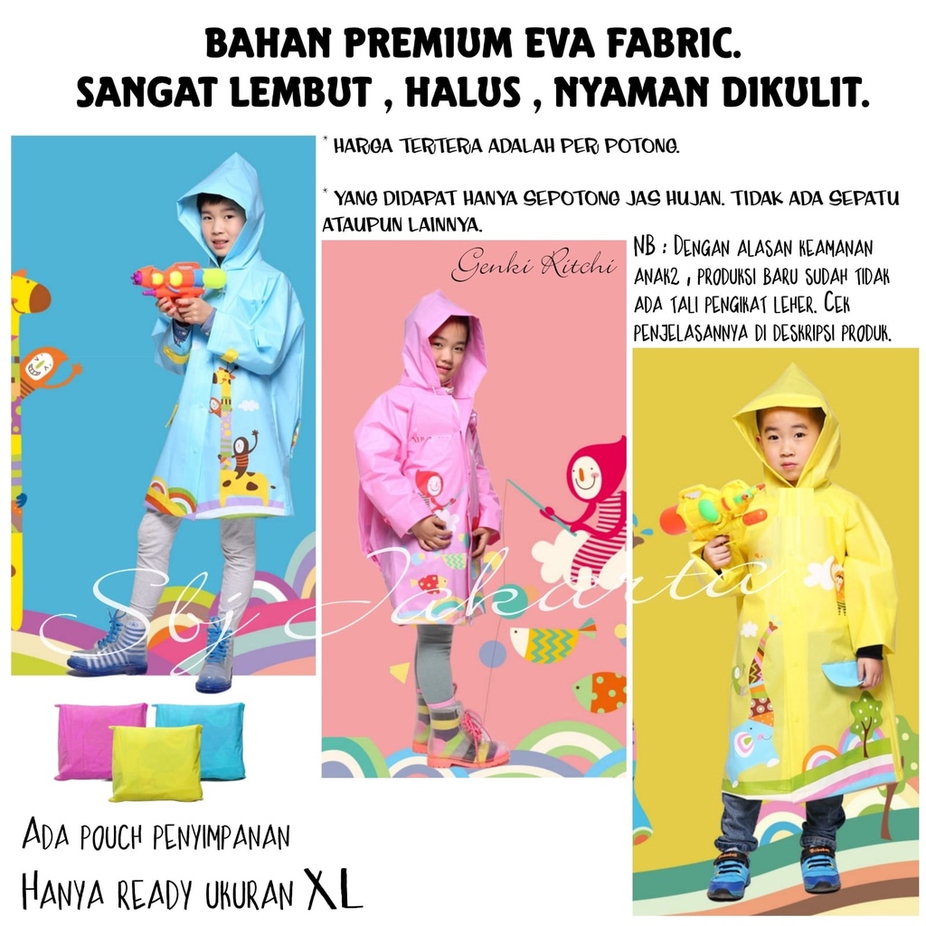 JAS HUJAN ANAK PREMIUM / CHILDREN RAINCOAT KARIKATUR KARAKTER