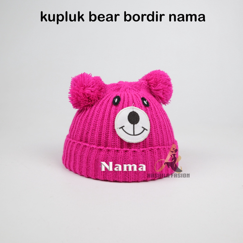 KUPLUK BORDIR BEAR GRATIS TAMBAH NAMA