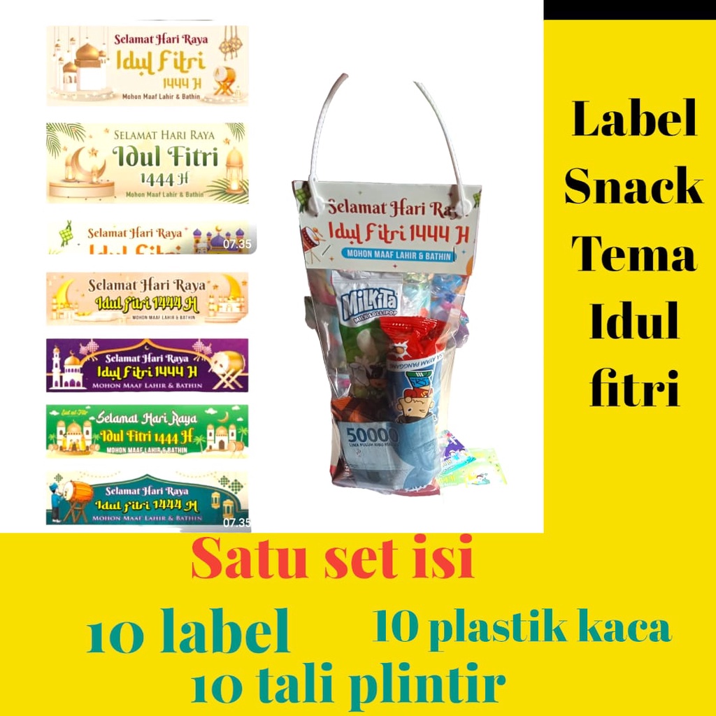 LABEL SNACK TAS LABEL SNACK TEMA IDUL FITRI