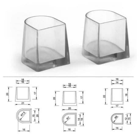 Pelindung sepatu hak tinggi wanita transparan tapal kuda