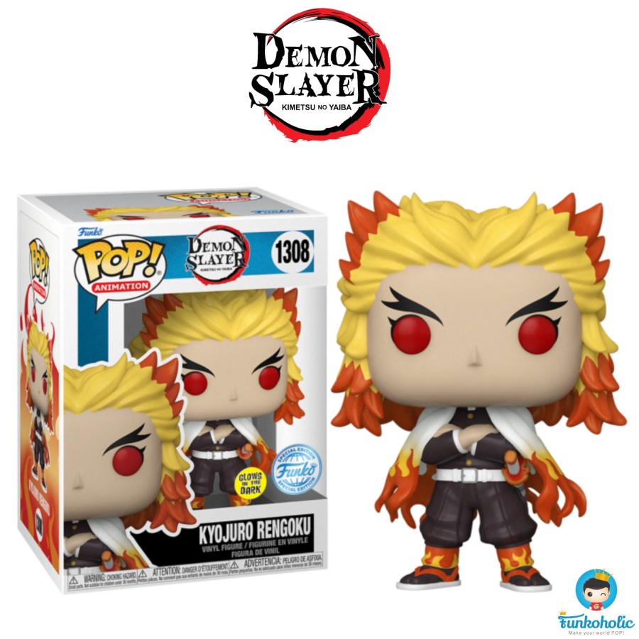 Funko POP Animation Demon Slayer Kimetsu no Yaiba - Kyojuro Rengoku (Glow in the Dark) [Exclusive] #