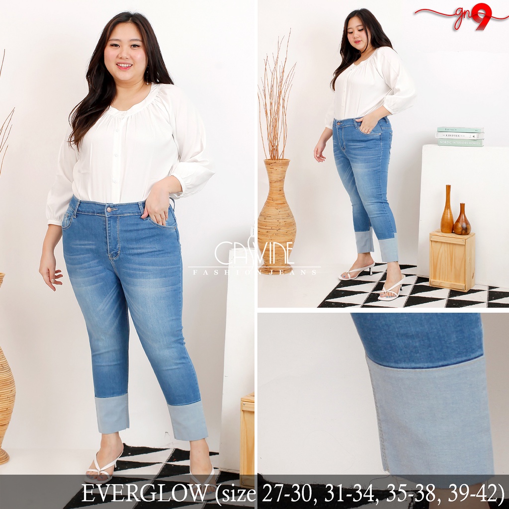 CASVINEJEANS | Celana Jeans Wanita Cewek Evermore Bigsize Jumbo Mom Jeans 7/9 Stik Balik Import Seperti Bangkok bkk