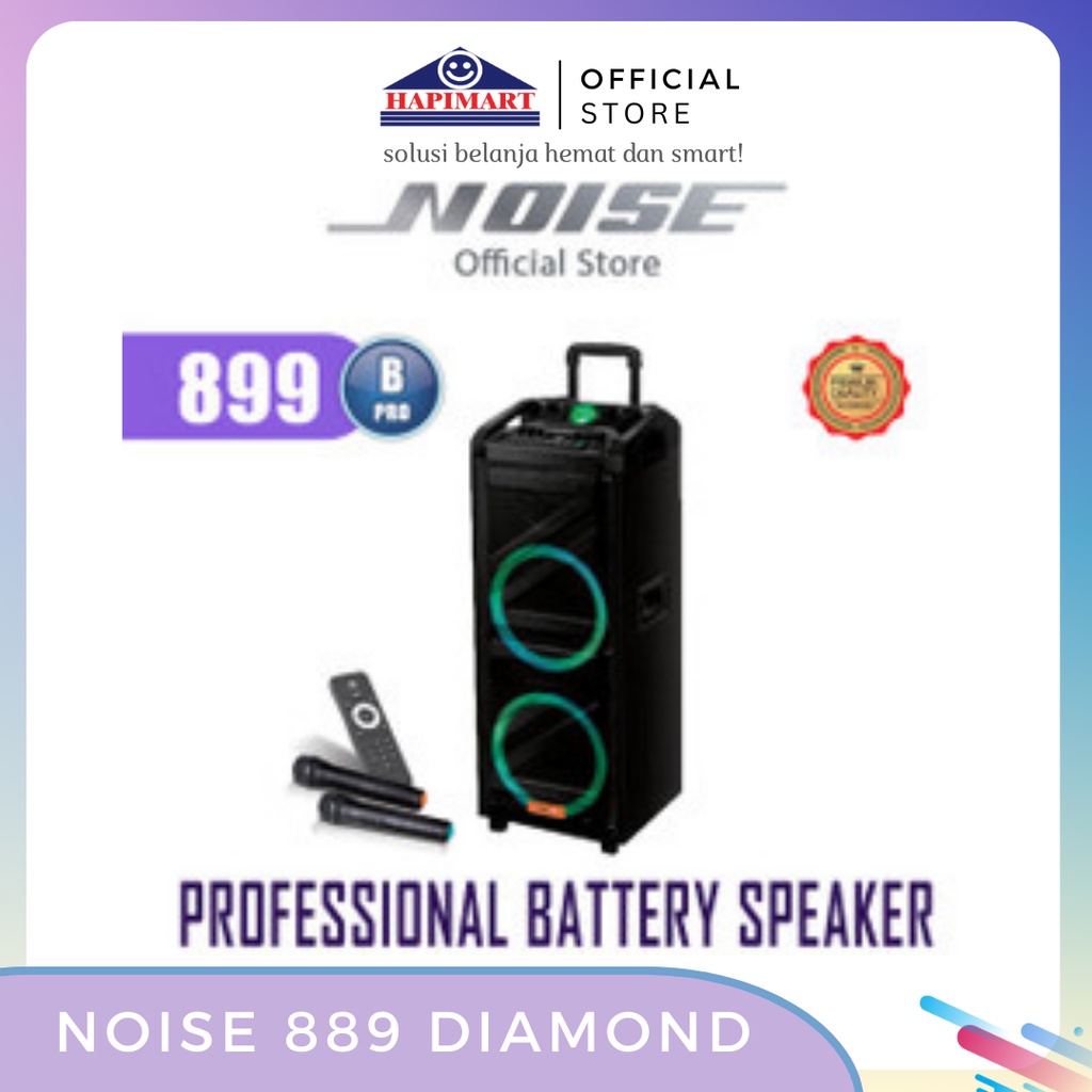 Speaker Noise 899B PRO (12 Double) Portable Bluetooth Karaoke + 2 MIC