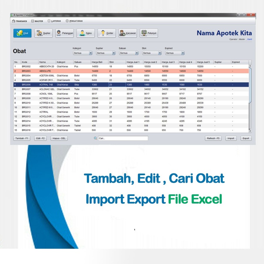iB Apotek 5.2 Solution Lisensi Lifetime Aplikasi Apoteker Full Version Software Apoteker aplikasi apotek
