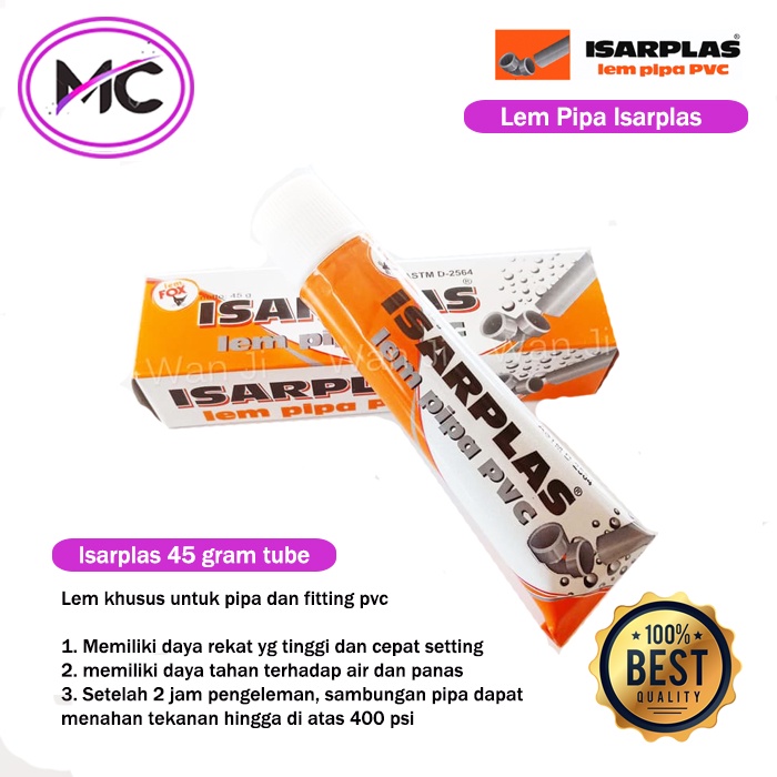 

Lem Pipa PVC Isarplas Tube Sambungan Air Keran Kran Fitting Pipe Rucika Wavin Power Alderon dll