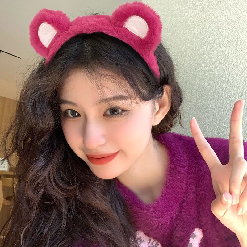 Bando Sanrio Lucu Kartun Korea/ Bando lotso Kuromi Headband Bandana Ikat Kepala Cuci Muka Wanita Mewah Import Hiasan Kepala