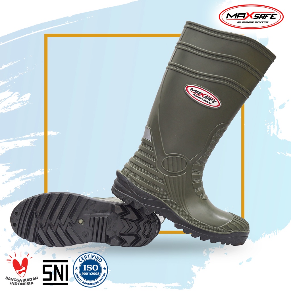 Sepatu Boot Toyobo &amp; MaxSafe Safety Hijau