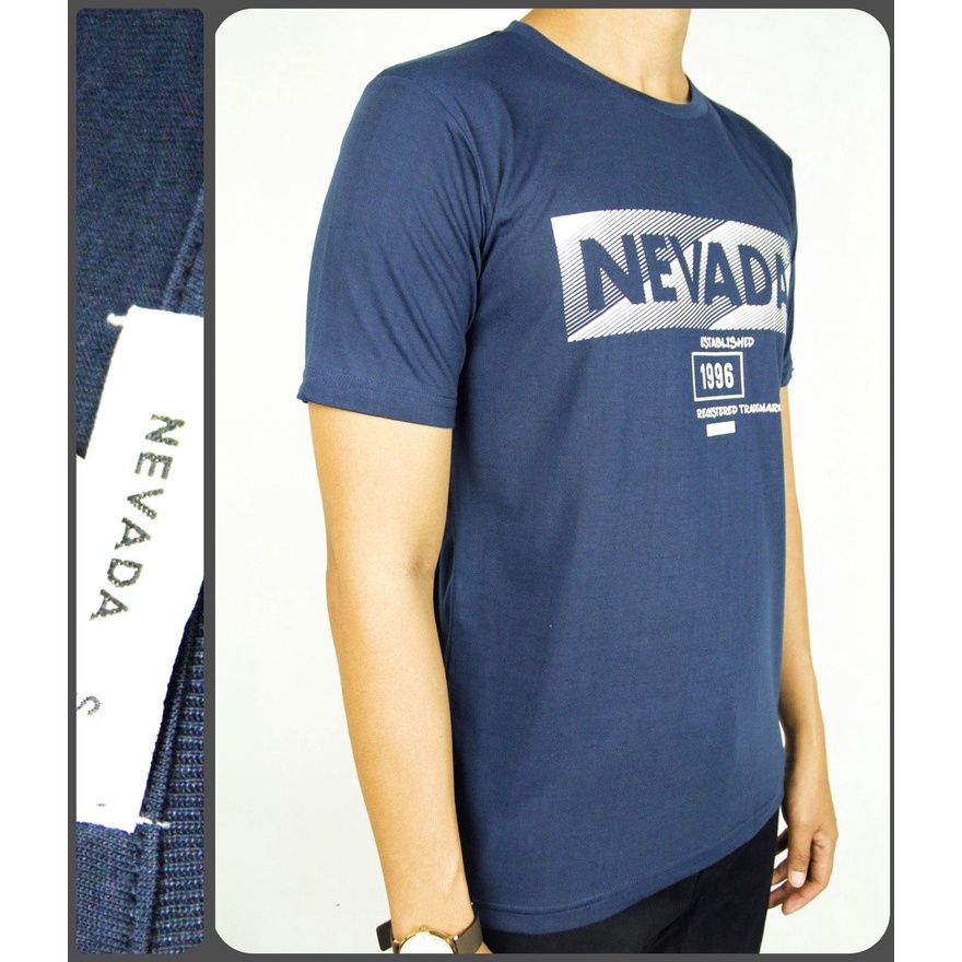 COD | Kaos Oblong Pria Lengan Pendek COLE Regular Fit Navy Hitam Orange Merah Cotton Stretch | T Shirt Original