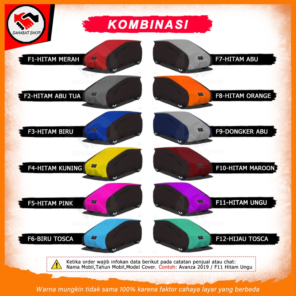 Sahabat Body Cover Mobil CR-V / Sarung Penutup Honda CRV Outdoor / Selimut Tutup Mantel Pelindung Kelambu Pembungkus Jas Mantol Tutupan Terpal Kerudung Kerodong Bungkus Mobil CRV Waterproof Anti Air Model Orange