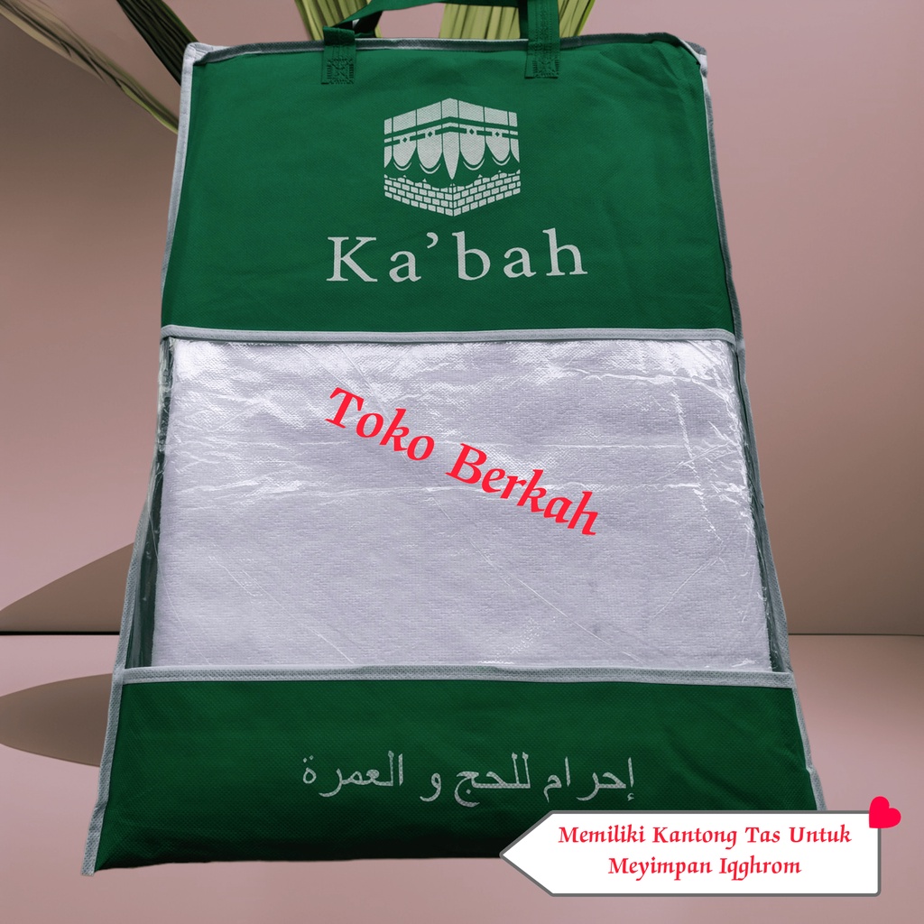 kain iqhrom haji dan umroh 100% katun 100% bahan tidak berbulu merek Kabah