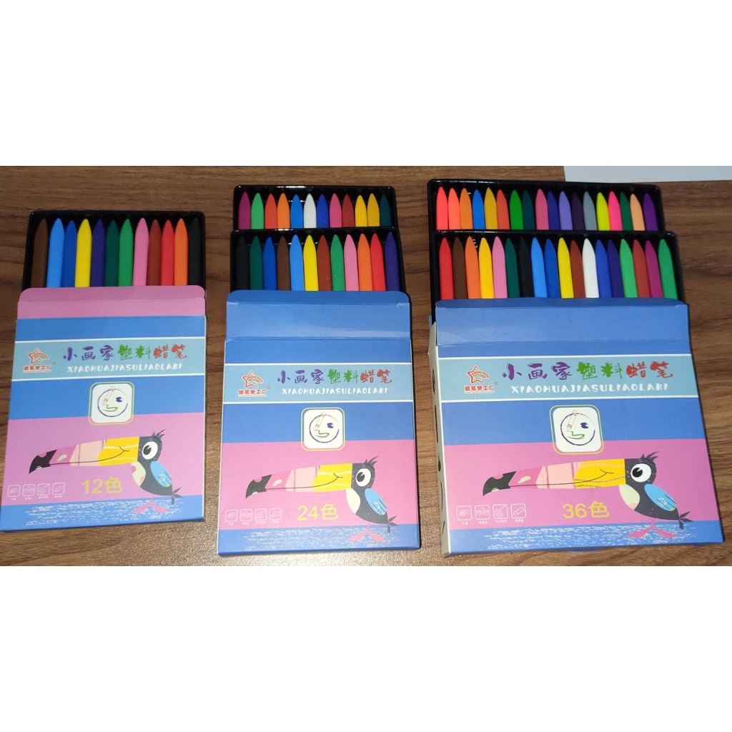 [ASS] Plastik Crayon Pastel Segitiga warna-warni