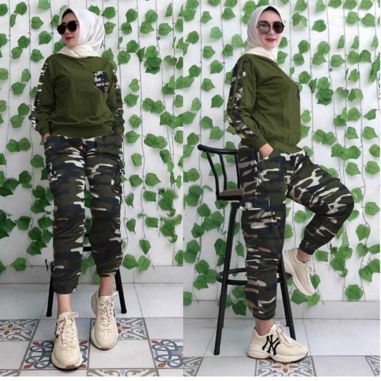MURAH BANGET ARMY SET WANITA / SET ARMY / SETELAN ARMY / SET JOGER / TREND FASHION WANITA/TERKINI