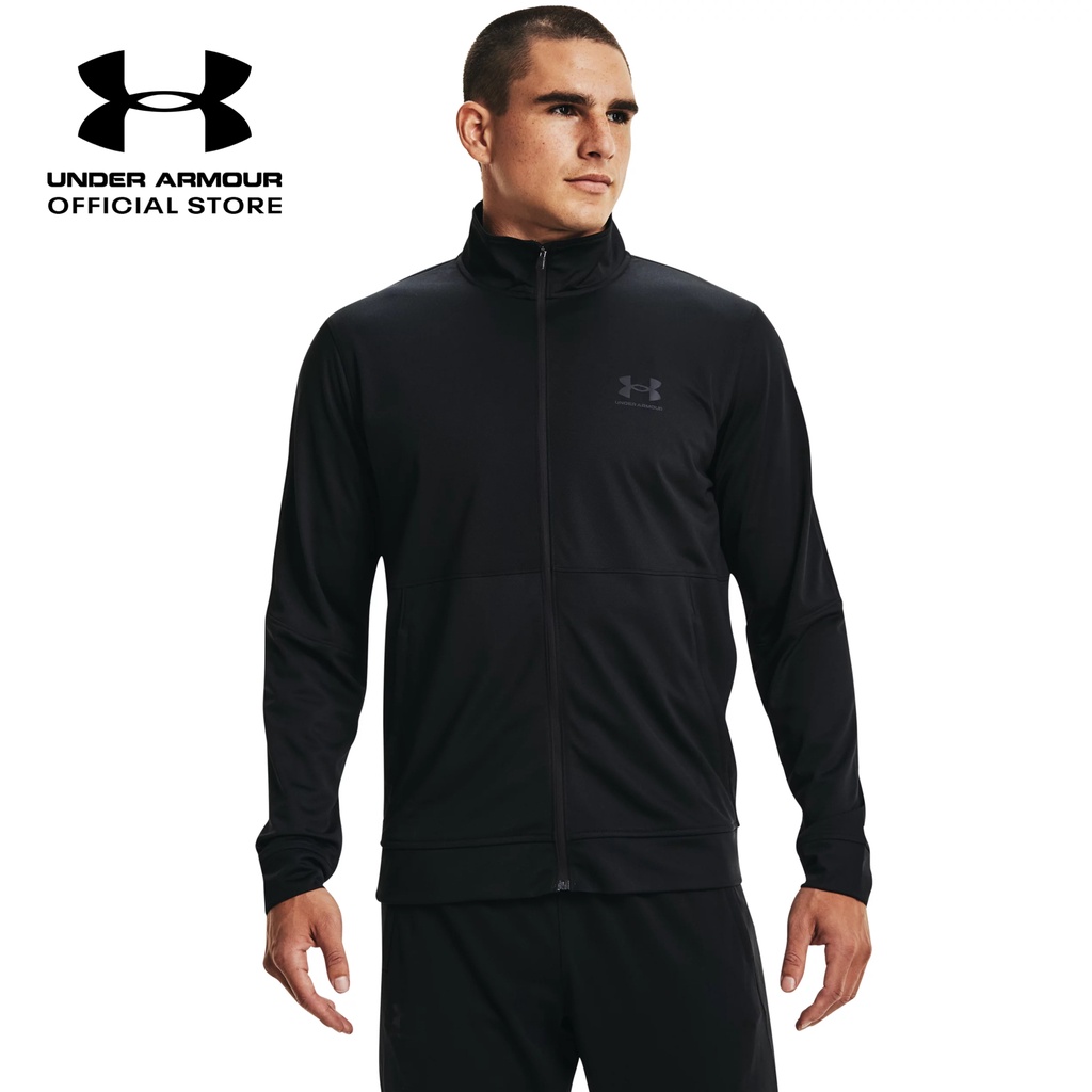 Under Armour Mens Training Pique Jaket Olahraga Pria Hitam 1366202-001