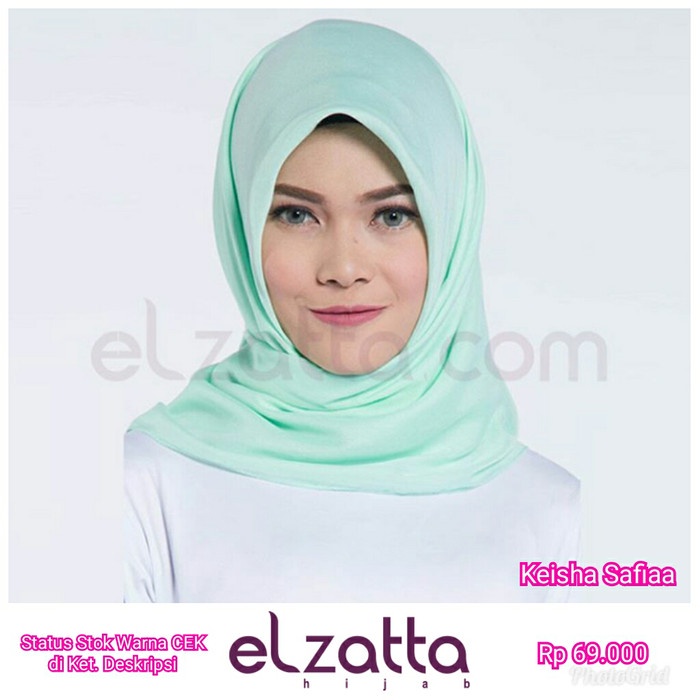 TERMURAH Hijab Kerudung Segi Empat KEISHA SAFIAA ELZATTA Original - coklat tua
