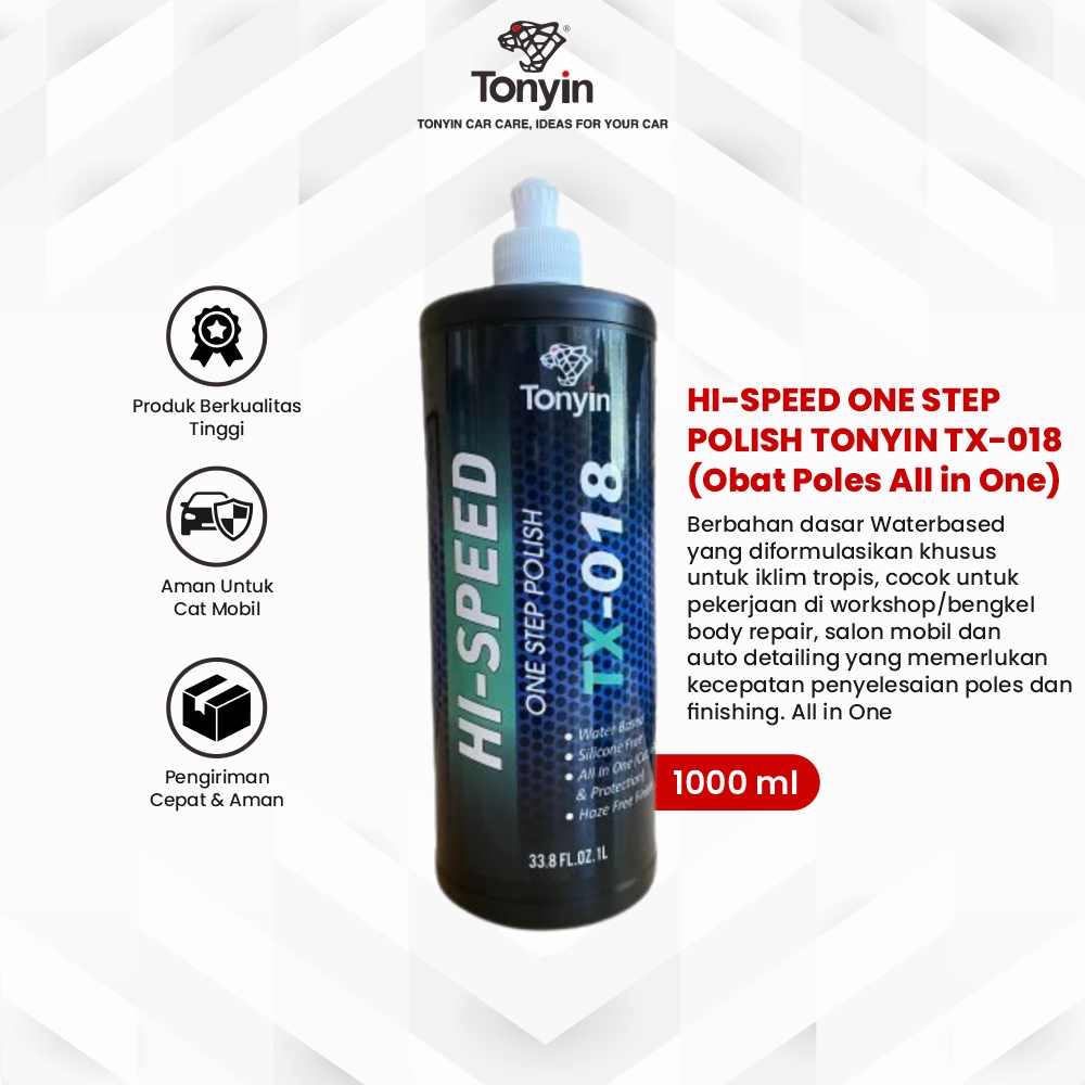 Obat Poles All in One (3 in 1) Hi-Speed ONE STEP POLISH 500mL & 1000 mL TX-018A