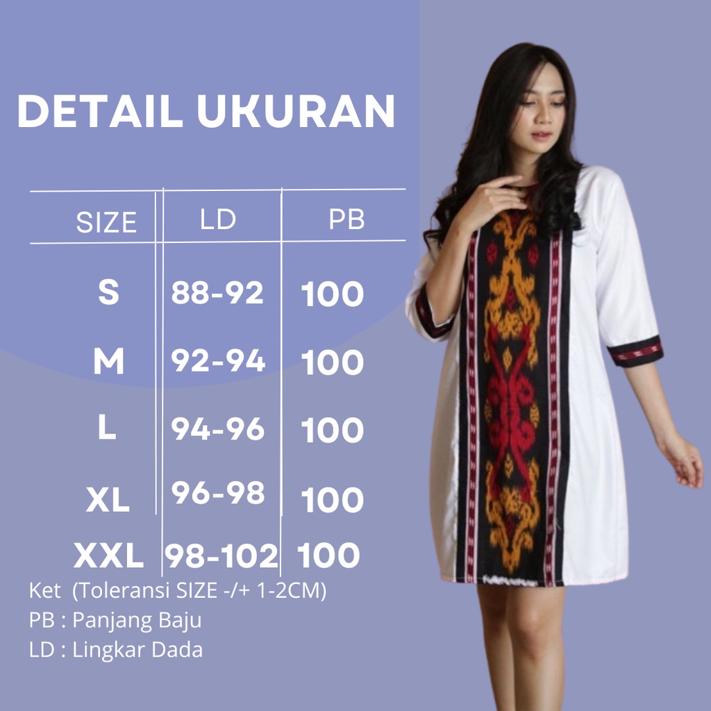 DT OLLSHOP - Atasan Tunik Wanita / Seragam Kerja Batik Cewek