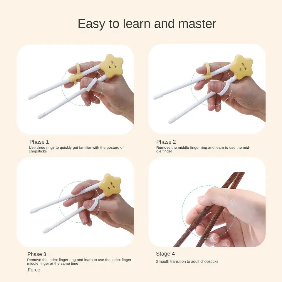 AVVET Sumpit Anak Karakter Training Chopstick Sumpit Untuk Belajar Makan Dapat Digunakan Kembali Alat Makan Anak-Anak Murah Import