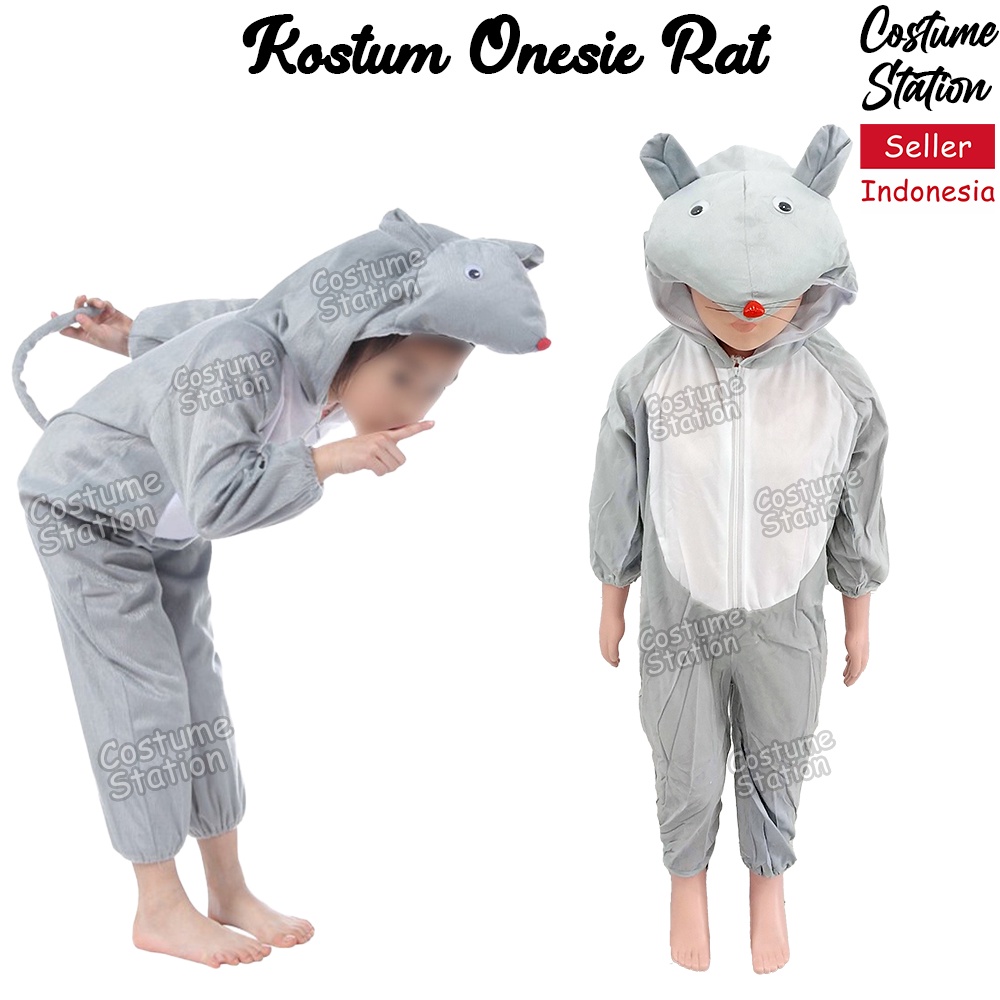 Kostum Onesie Rat / Costume Tikus Hewan Binatang Animal anak