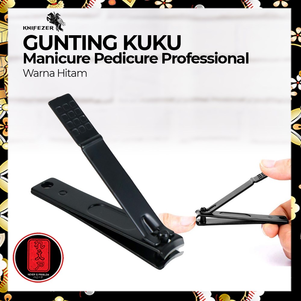 KNIFEZER Gunting Kuku Manicure Pedicure Professional - Y-02ZJQ - Black