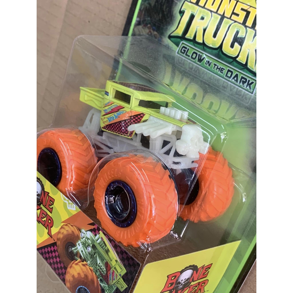 Hotwheels Monster Trucks Glow in the Dark Bone Shaker