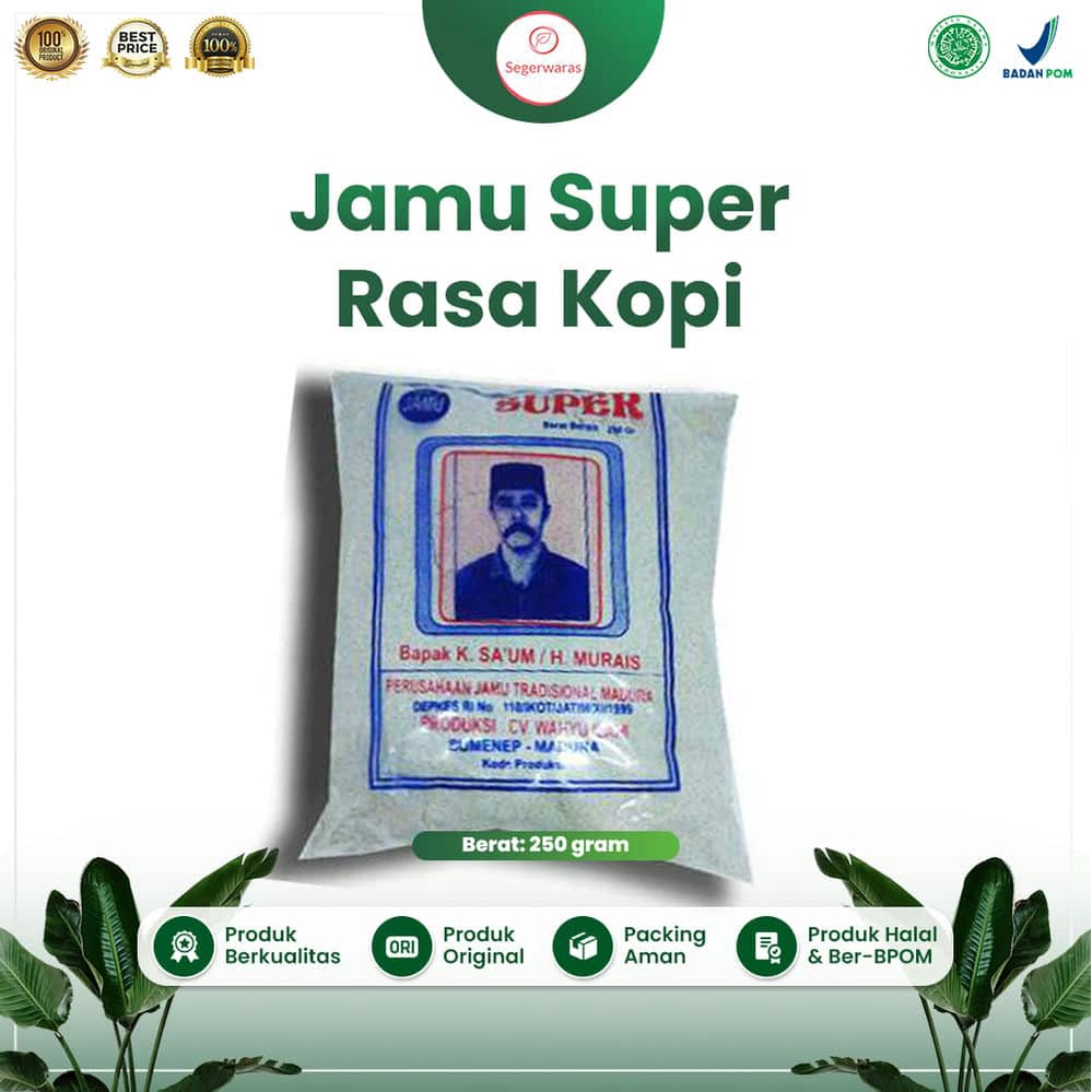 ☘️Segerwaras☘️ (TIDAK COD) Jamu Madura Super Rasa Kopi Wahyu Illahi - K. Saum H. Murais kemasan 250 