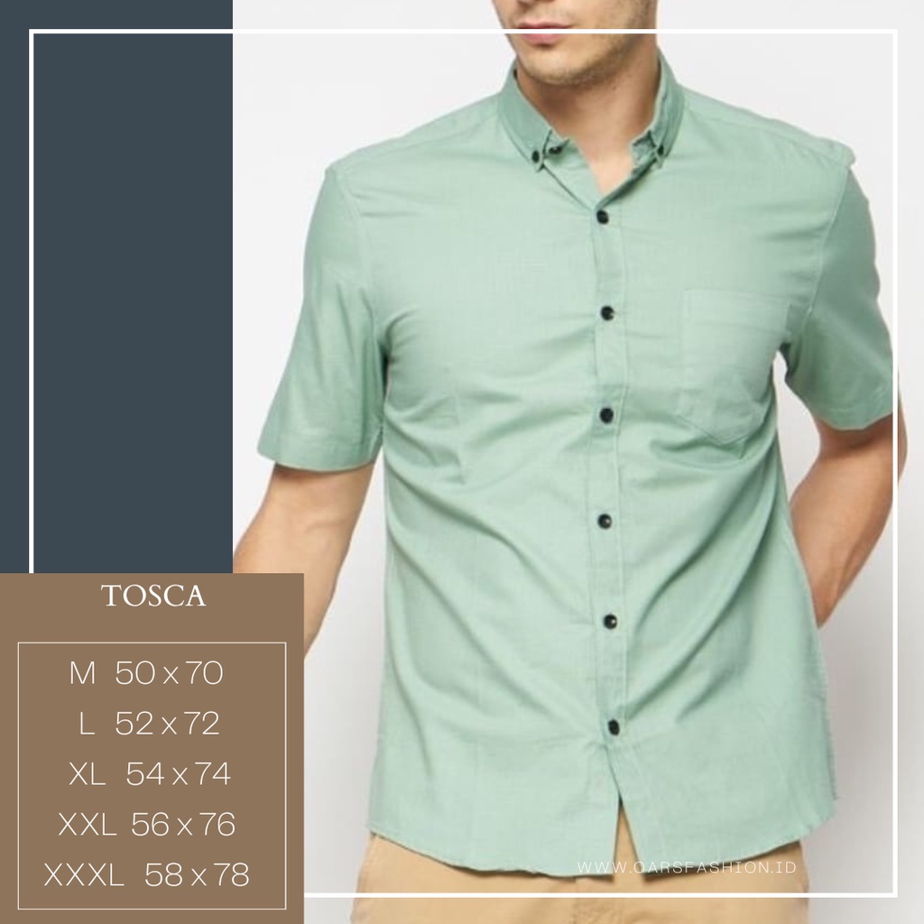 Kemeja Couple Ayah dan Anak laki laki polos lengan panjang dan pendek warna sage green tosca toska hijau mint casual formal jumbo unisex