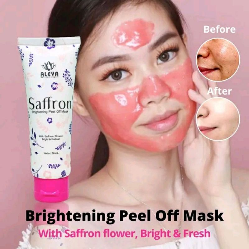 Peel off mask saffron aleya herbal alami BPOM