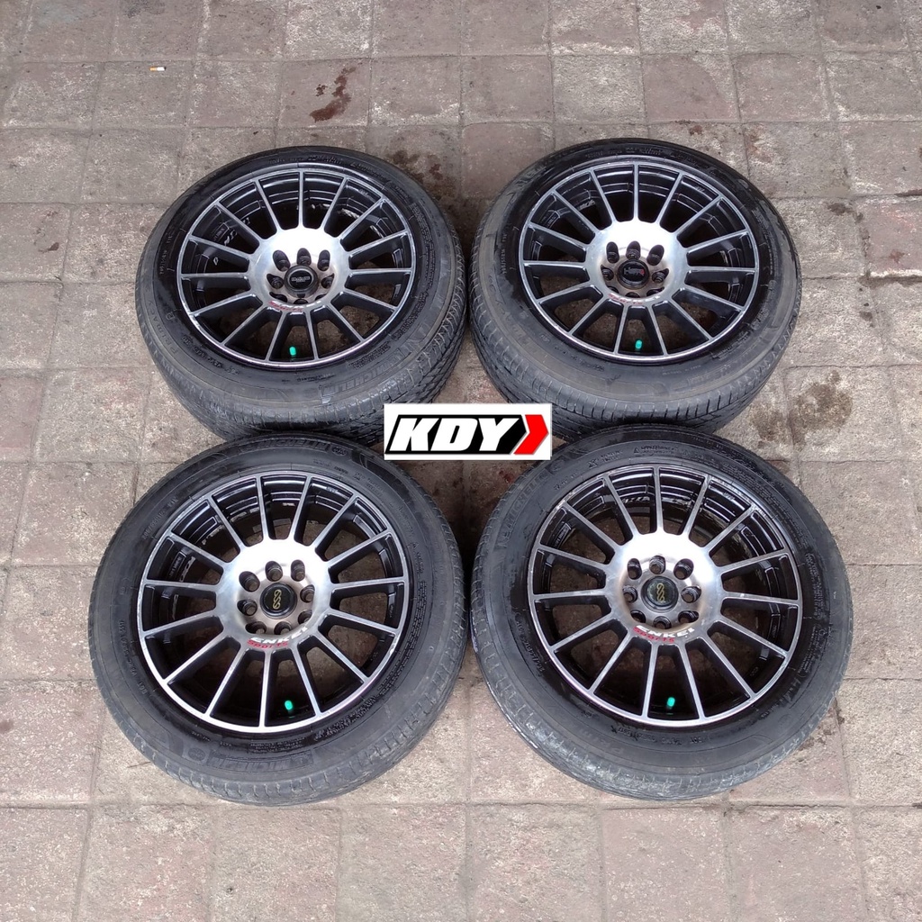 Velg Ring 16 Enkei + Ban Michellin 205 55 R16 buat Mobil Avanza, Xenia, Mobilio, Brio, Jazz - Pelek 