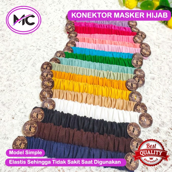 Pengait Masker Hijab Konektor Kancing Connector Aksesoris Tali Bahan Katun Praktis Aman Murah