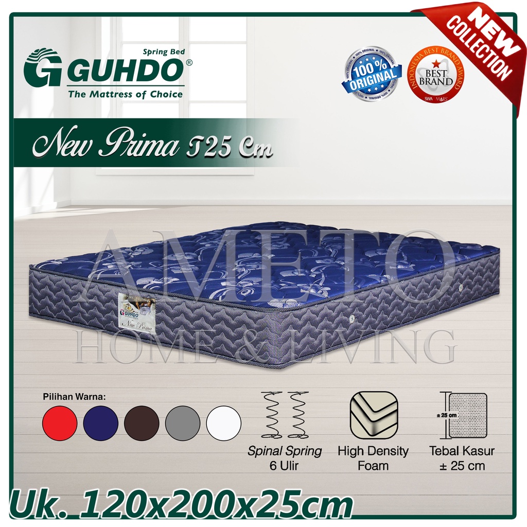 Guhdo Springbed New Prima 120x200 Tebal 25 (HANYA KASUR)