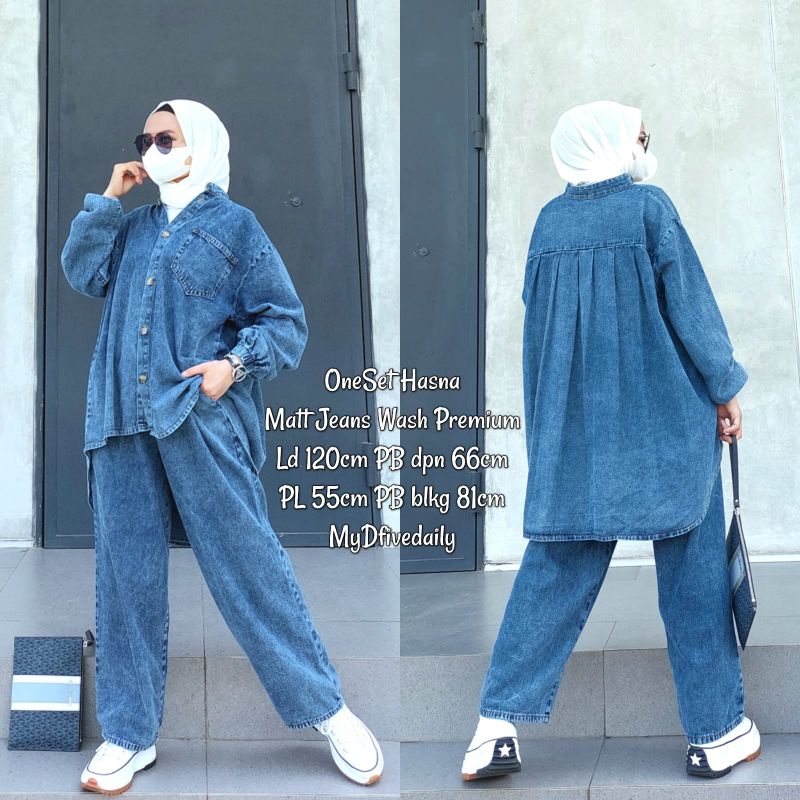 one set hasna jeans wash premium