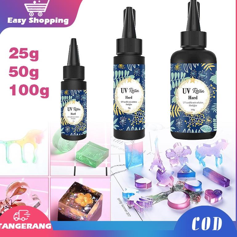 

Terkini Resin UV Bening/DIY Resin Clear/UV Resin Hard/Resin Ultraviolet Untuk Craft DIY - 25/50/100g Best Terlaris