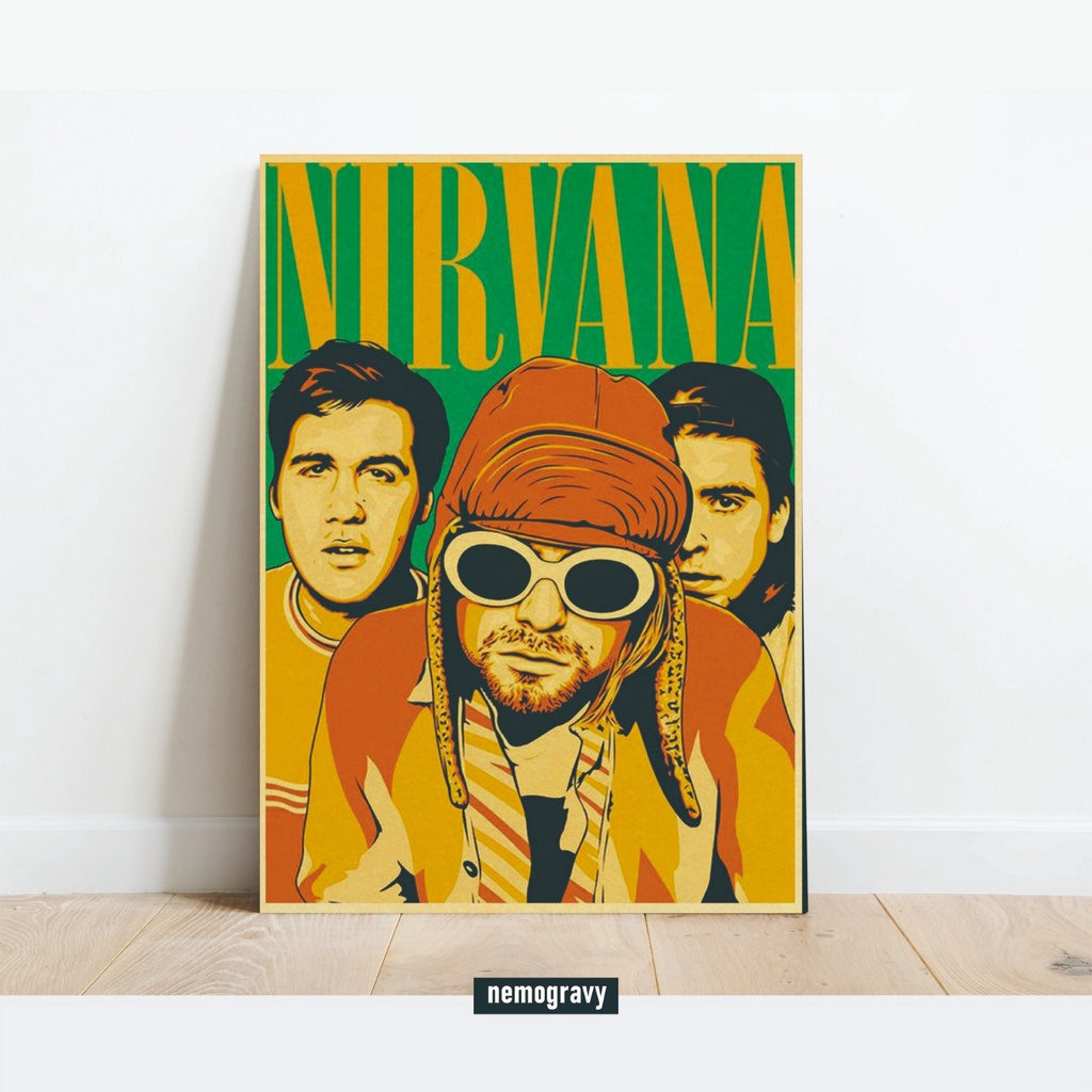 POSTER BAND ROCK BINGKAI FRAME BLOCK | POSTER KAYU BAND | HIASAN DINDING