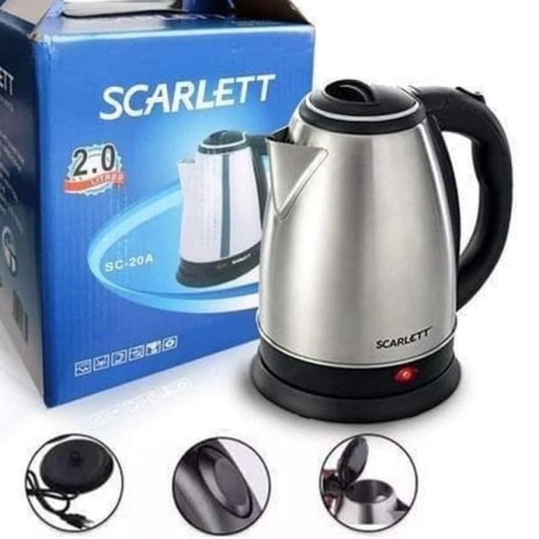 ❂ COD TEKO LISTRIK SCARLETT 2 LITER HIGH QUALITY/TEKO PEMANAS AIR/TEKO LISTRIK MURAH/ALAT PEMANAS AI