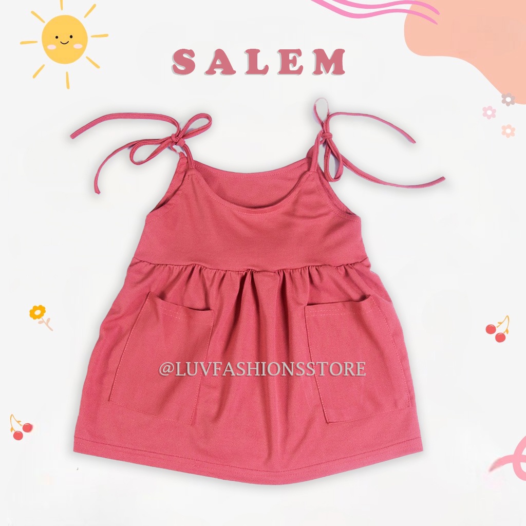 IL - DRESS SANDRA POCKET ANAK PEREMPUAN / GWEN DRESS ANAK TALI PUNDAK