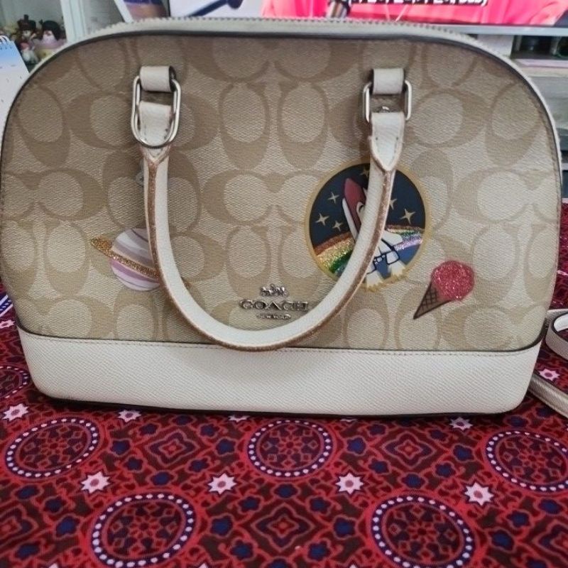 Coach mini sierra with Space Patches(Preloved)