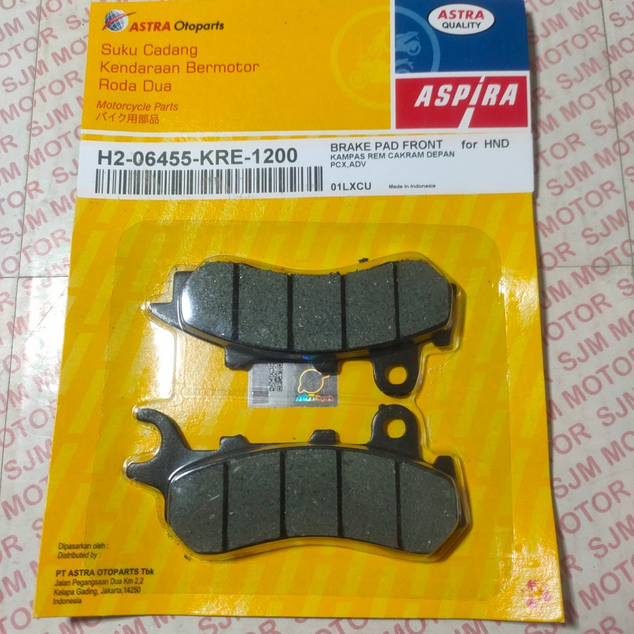 discpad/kampas rem cakram pcx cbs,adv 150 cbs - aspira