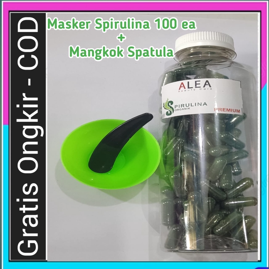 Masker Spirulina Isi 100 Kapsul Free Kuas